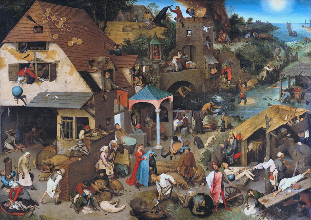 Os provérbios holandeses de Pieter Bruegel the Elder
