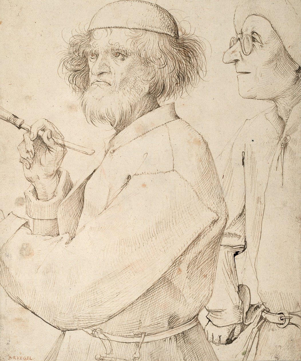 O pintor e o comprador, 1565 de Pieter Bruegel the Elder
