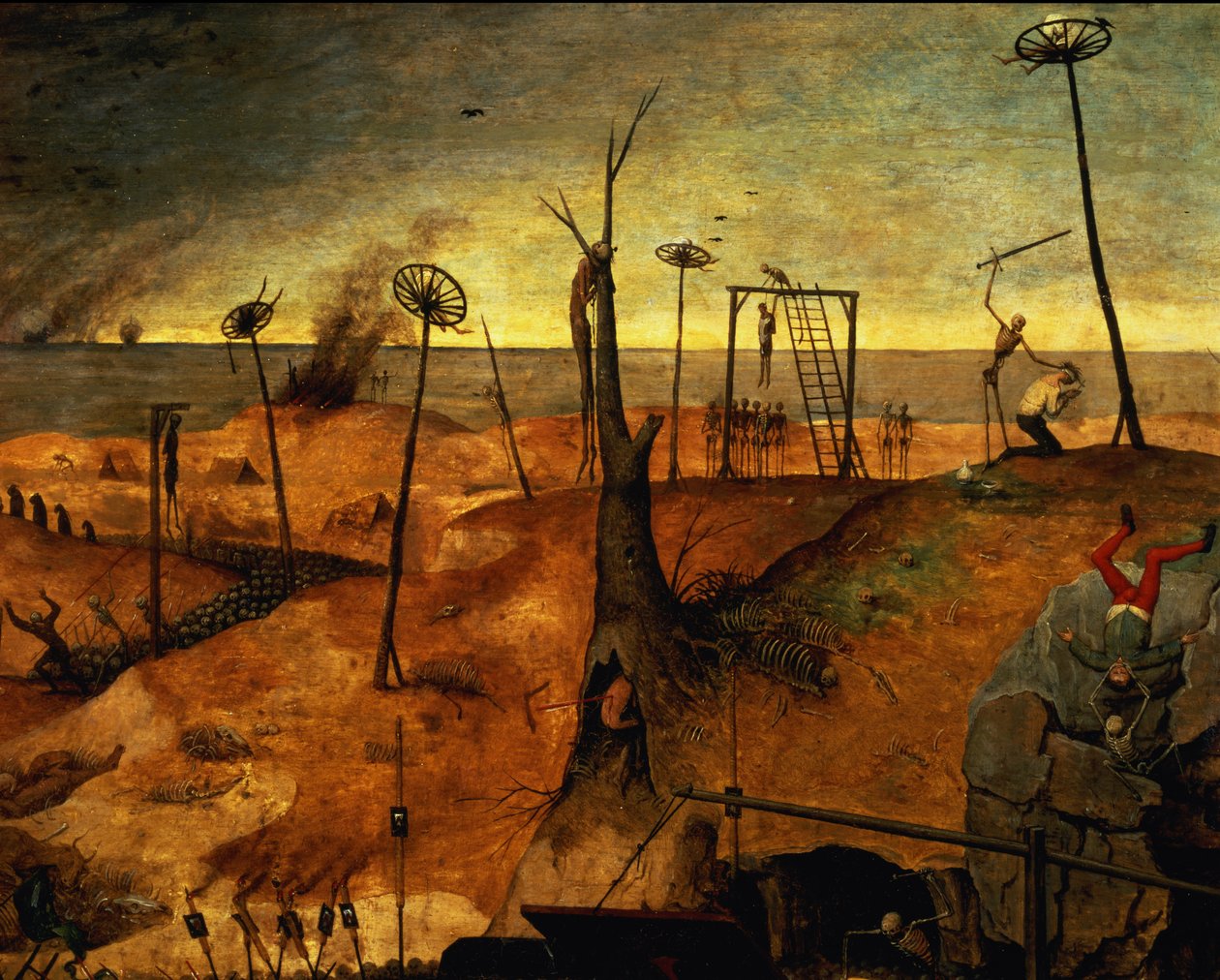 O Triunfo da Morte, c.1562 (detalhe da parte superior direita de 457, ver também 69068-71) de Pieter Bruegel the Elder