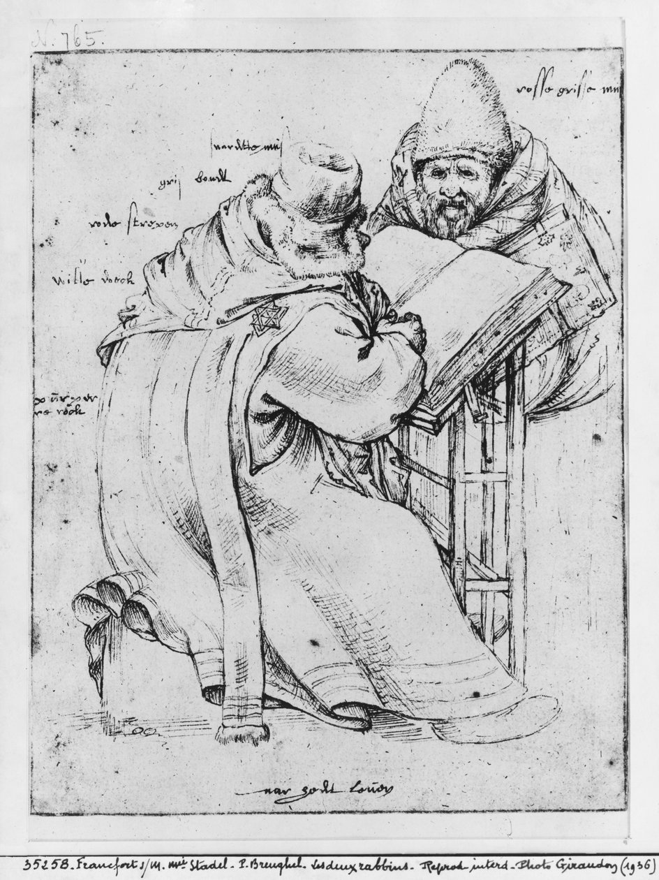 Dois rabinos de Pieter Bruegel the Elder