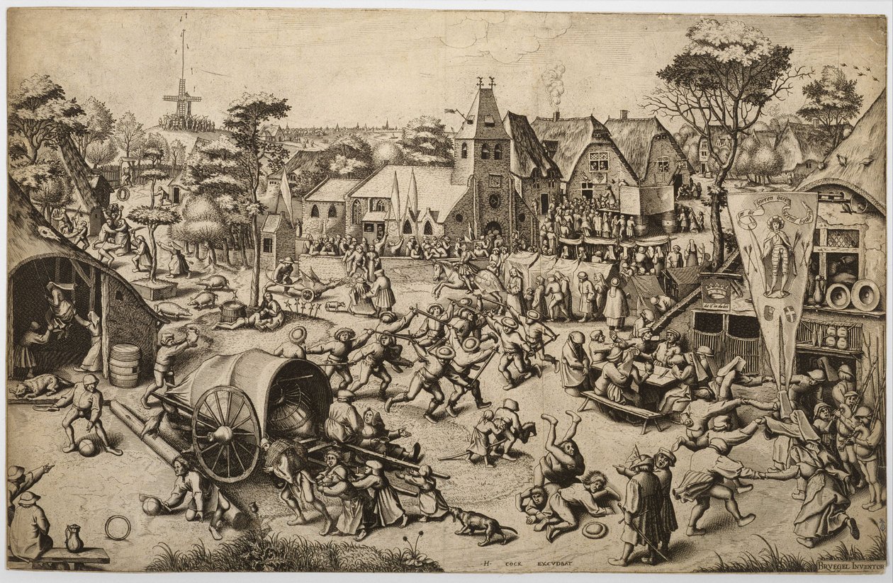 A Feira do Dia de São Jorge de Pieter Bruegel the Elder