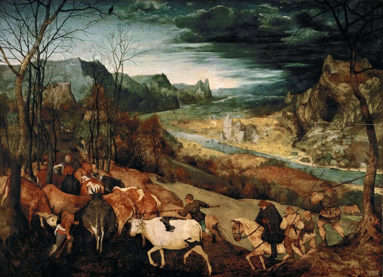 O retorno do rebanho (outono) de Pieter Bruegel the Elder