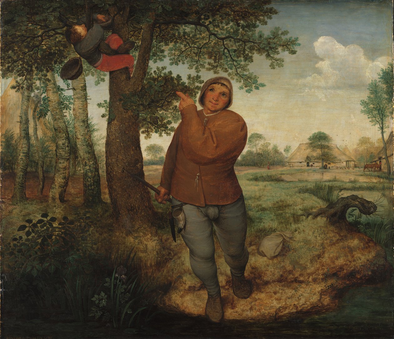 O camponês e o ninho ladrão de Pieter Bruegel the Elder