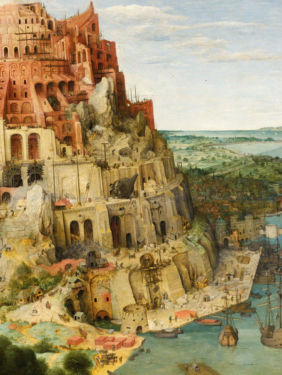 A Torre de Babel (detalhe) de Pieter Bruegel the Elder