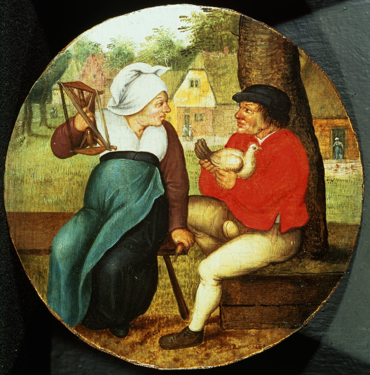 Um provérbio flamengo (painel) de Pieter Brueghel the Younger