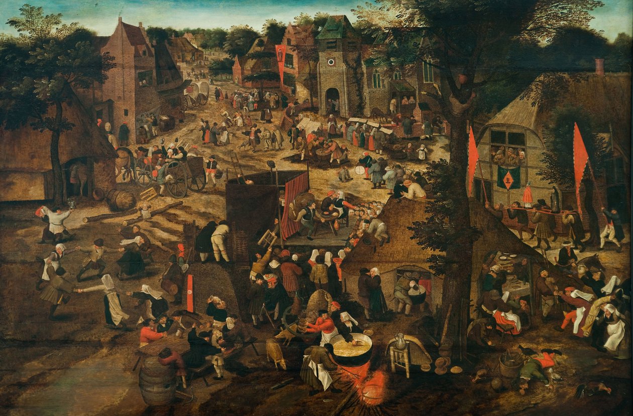 A Village Fair (festival da aldeia em honra de Saint Hubert e Saint Anthony) de Pieter Brueghel the Younger