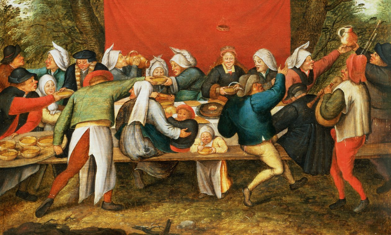 Uma festa de casamento (painel) de Pieter Brueghel the Younger