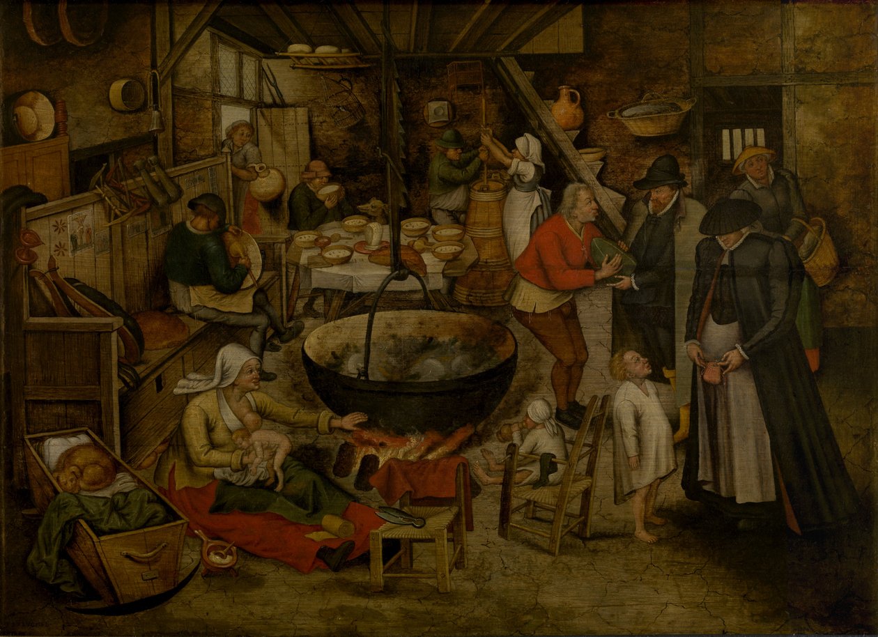 Visita à fazenda de Pieter Brueghel the Younger