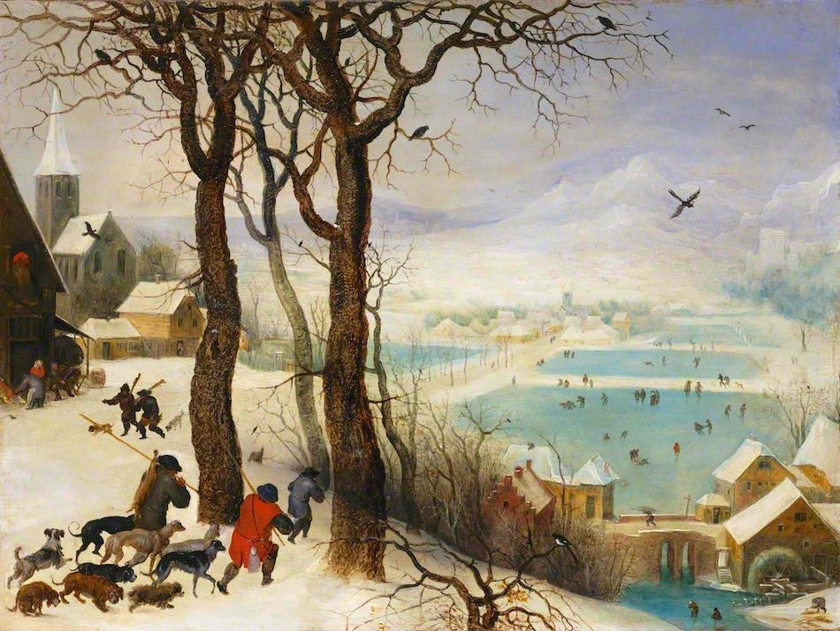 Caçador na neve de Pieter Brueghel the Younger