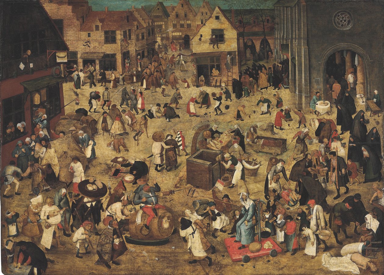 Luta entre carnaval e jejum de Pieter Brueghel the Younger