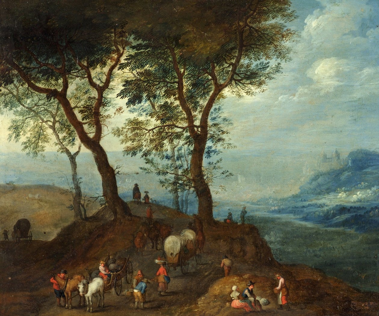 Paisagem com agricultores de Pieter Brueghel the Younger
