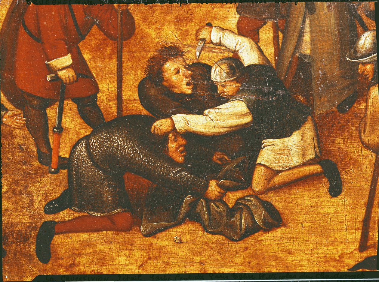 A crucificação, detalhe da parte central de Pieter Brueghel the Younger