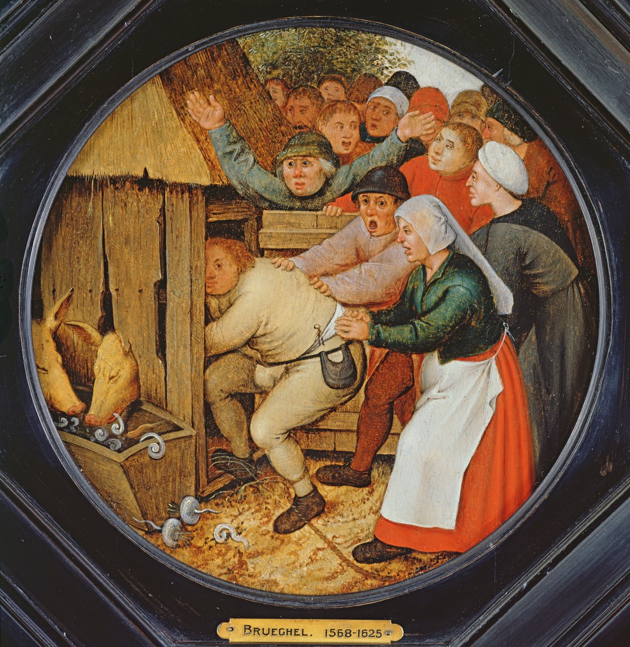O bêbado empurrado para o chiqueiro de Pieter Brueghel the Younger