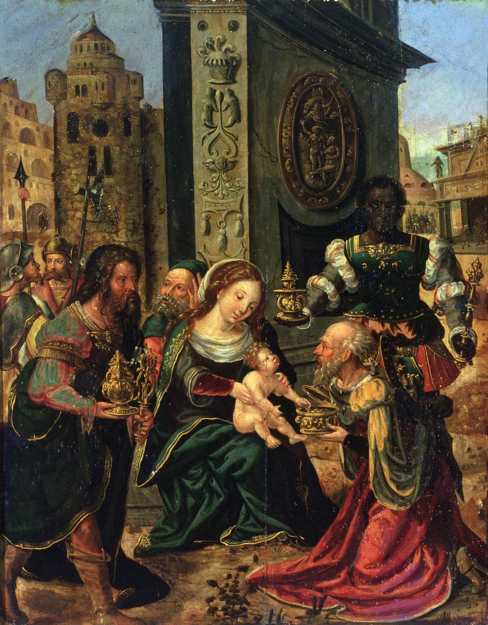A Adoração dos Magos (painel) de Pieter Coecke van Aelst