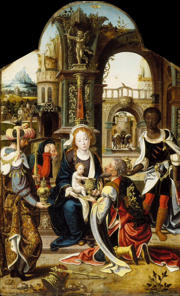 A Adoração dos Magos, 1530 de Pieter Coecke van Aelst
