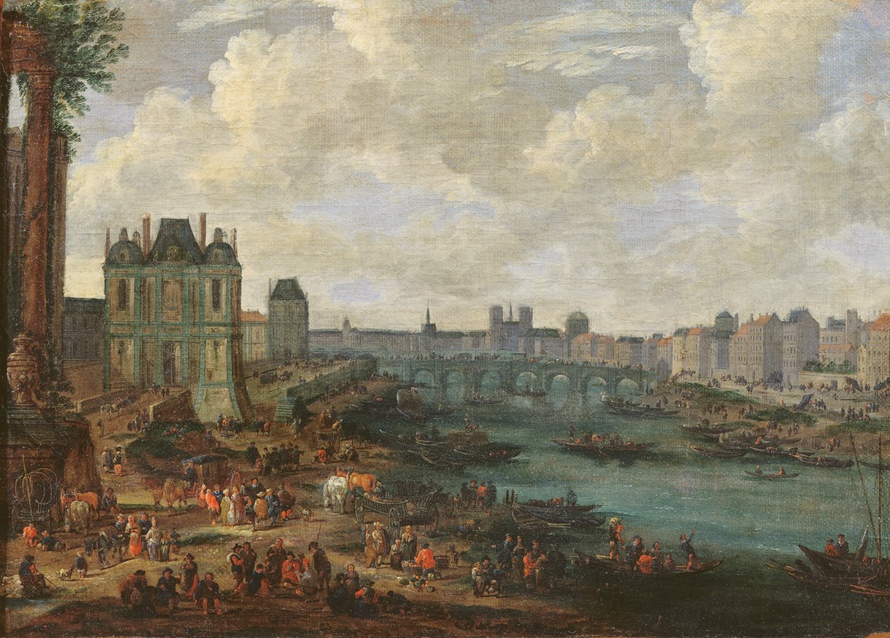 O Sena e a Porta da Conferência, c.1689 de Pieter, I Casteels