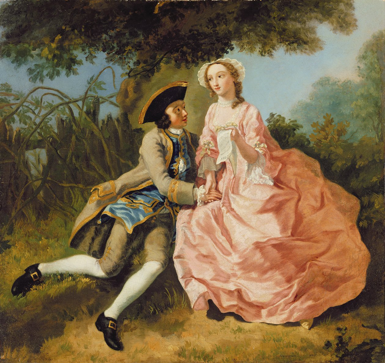Amantes em uma paisagem, c.1740 de Pieter Jan van Reysschoot