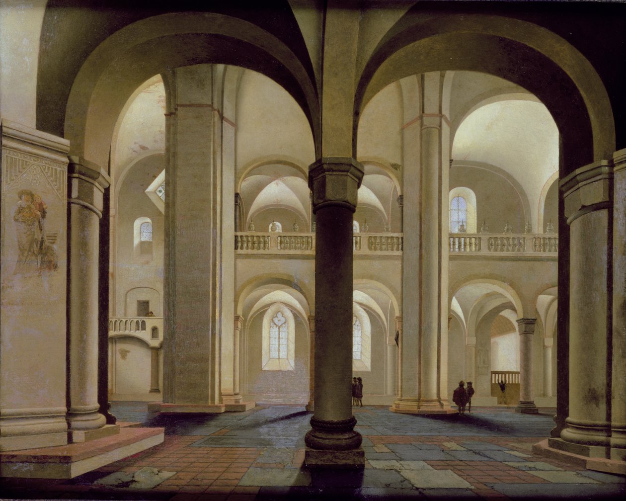 Interior da Igreja de Santa Maria em Utrecht, 1637 (óleo sobre painel de carvalho) de Pieter Janszoon Saenredam