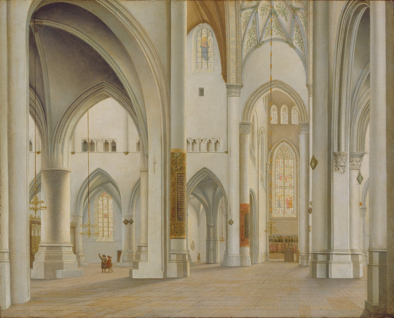 O interior de Saint Bavo, Haarlem, 1628 de Pieter Janszoon Saenredam