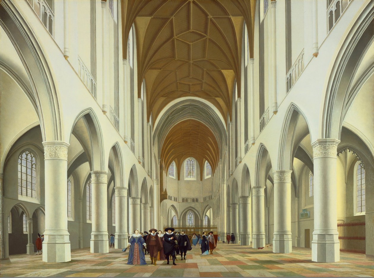 Interior, de, são, Bavo, Haarlem de Pieter Janszoon Saenredam