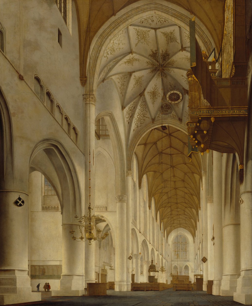 O Interior da Igreja de São Bavos, Haarlem (a Grande Igreja) de Pieter Janszoon Saenredam