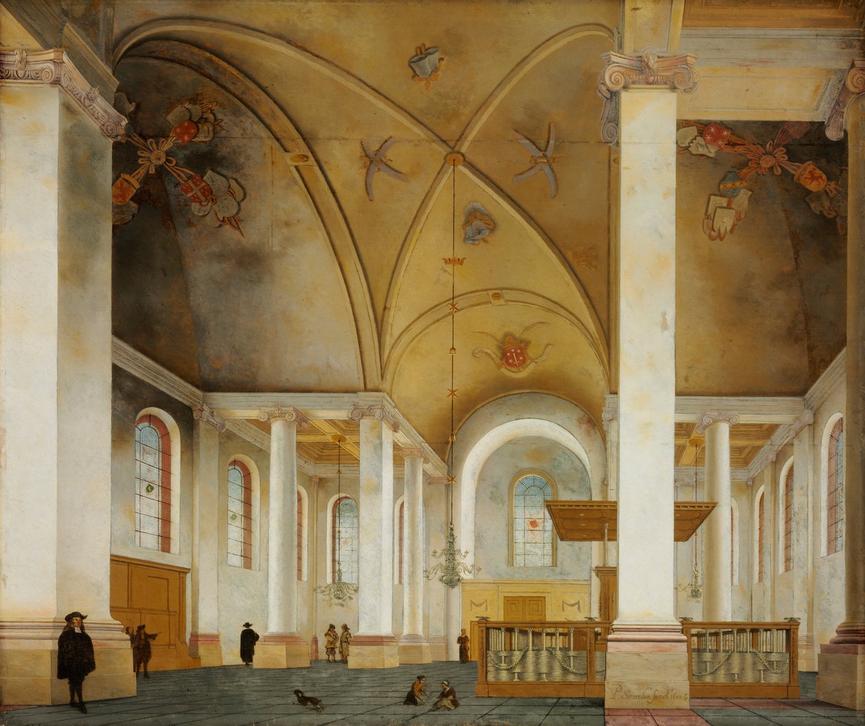 O Nieuwe Kerk em Haarlem de Pieter Janszoon Saenredam