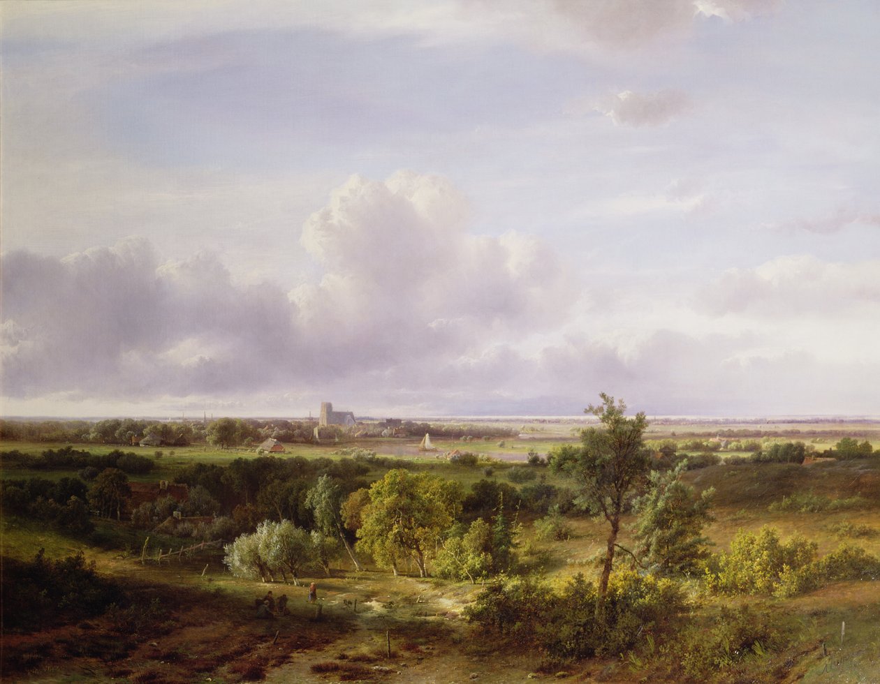 Paisagem holandesa, século XIX de Pieter Lodewijk Francisco Kluyver