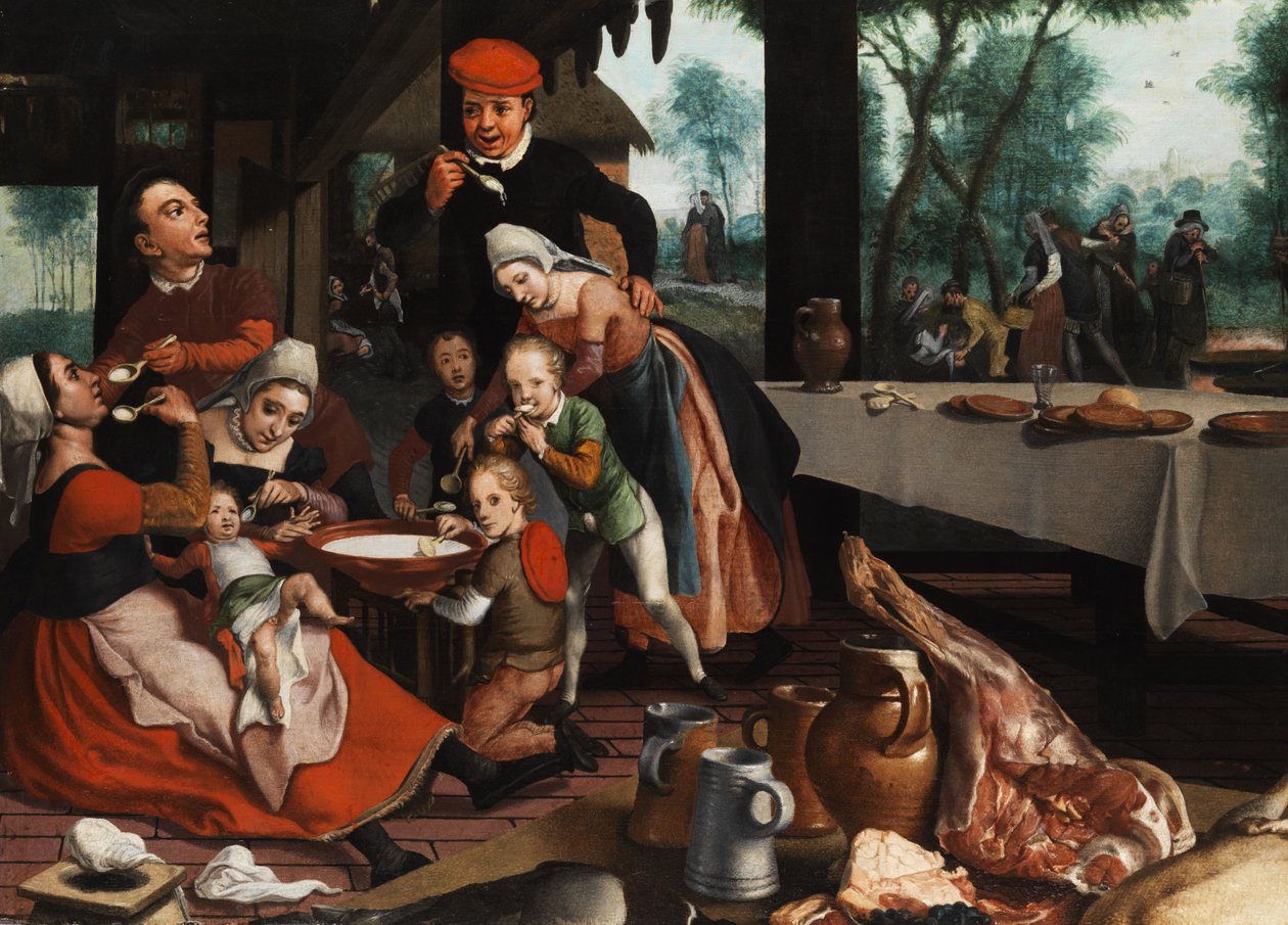 Família, jantar junta de Pieter Pietersz the Elder