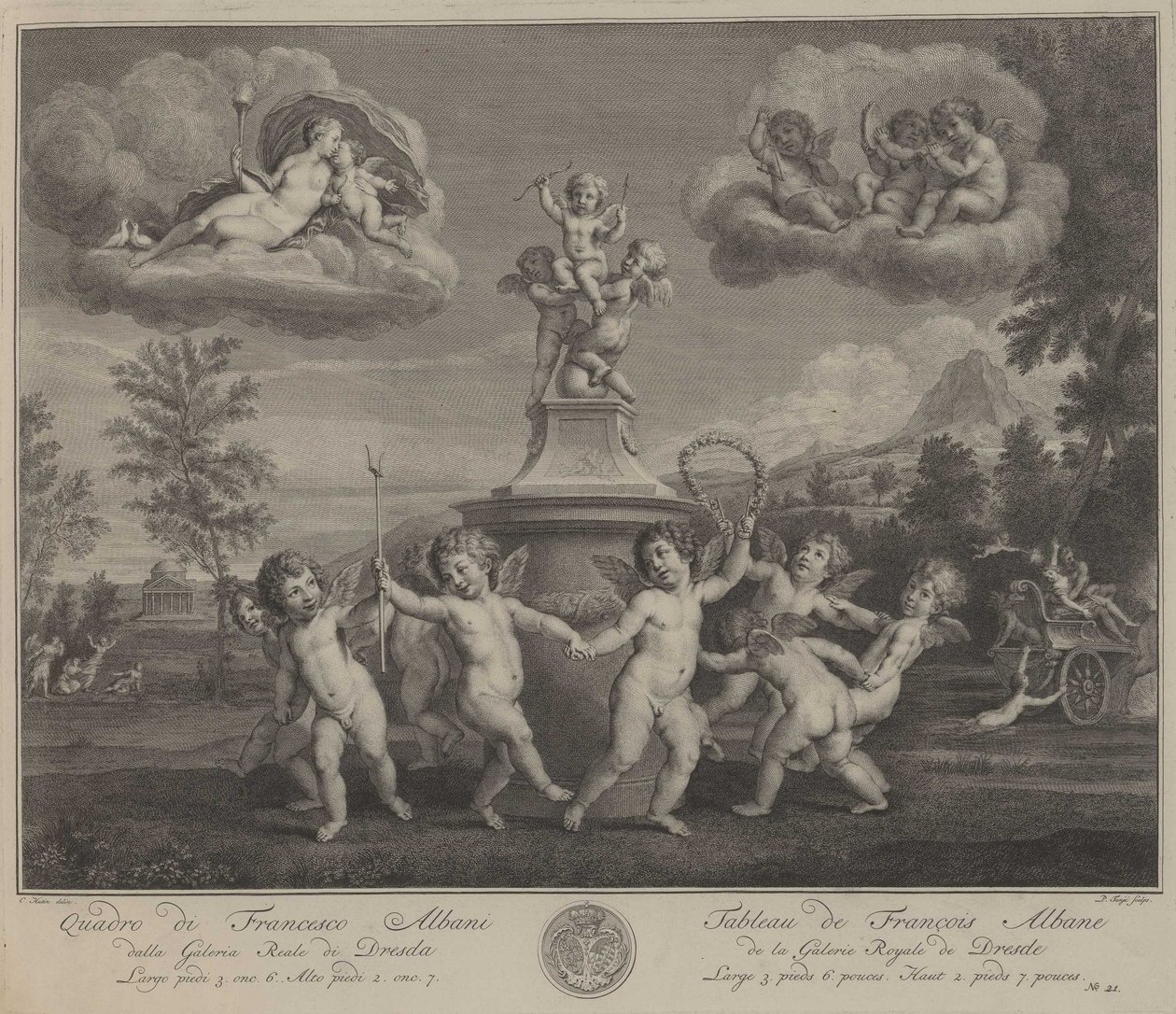 Amorettentanz de Pieter Tanjé nach Francesco Albani