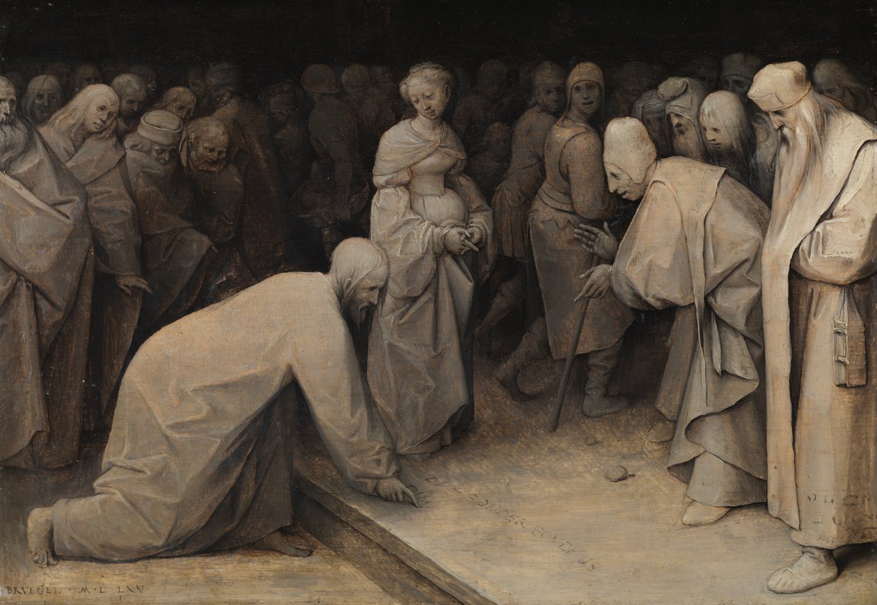 Cristo e a mulher tomados em adultério, 1565 de Pieter Bruegel the Elder