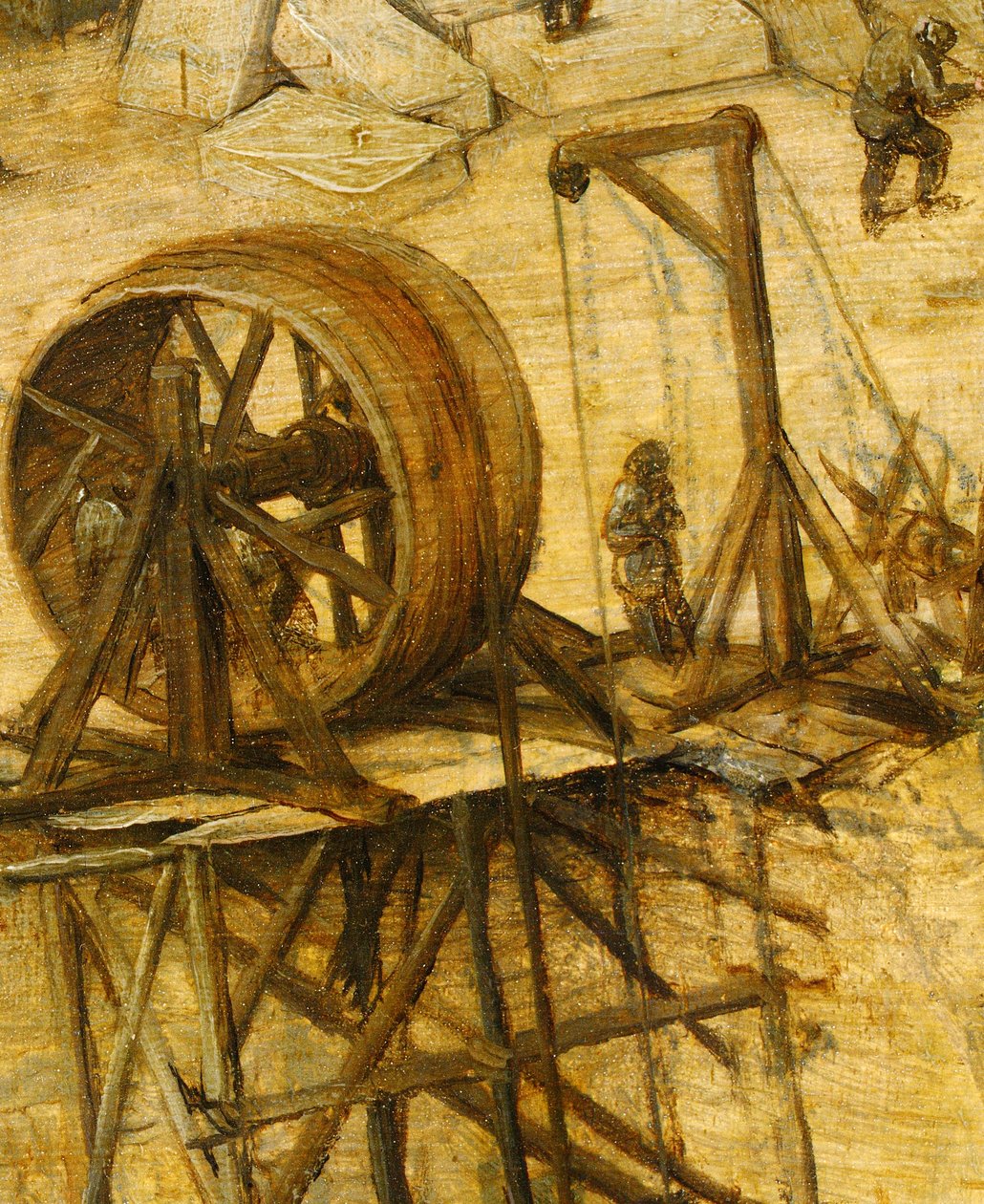 Detalhe do guindaste da Torre de Babel, 1563 de Pieter Bruegel the Elder