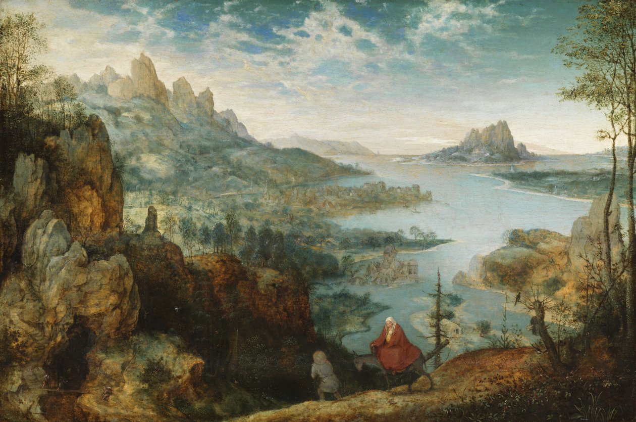 Paisagem com a fuga para o Egito, 1563 de Pieter Bruegel the Elder