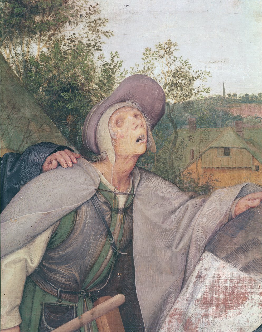 Parábola dos Cegos, detalhe de um homem cego, 1568 óleo sobre tela detalhe de 29163 de Pieter Bruegel the Elder