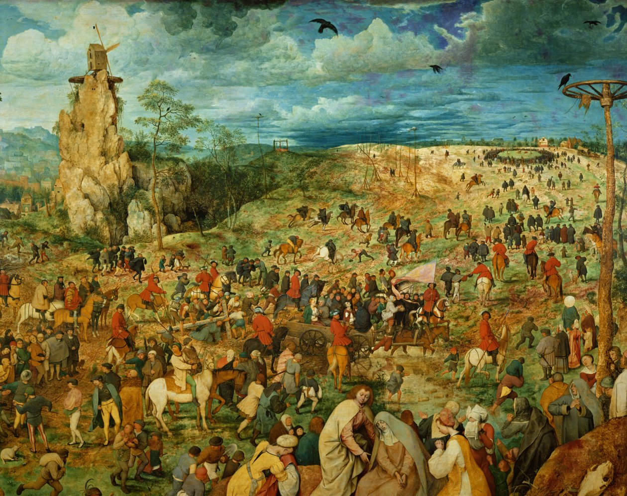 O Caminho para o Calvário, 1564 óleo no detalhe do painel de 186439 de Pieter Bruegel the Elder