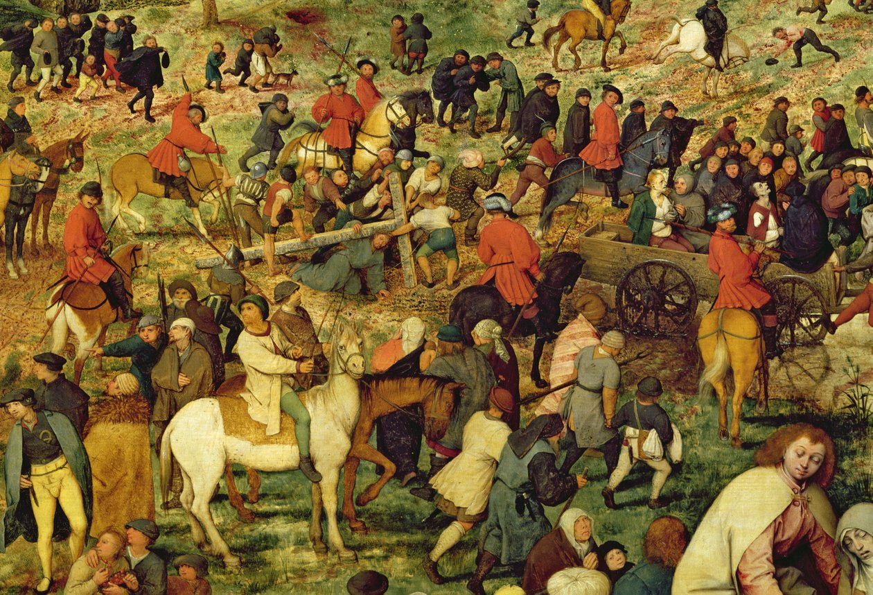 O Caminho para o Calvário, 1564 óleo no detalhe do painel de 186439 de Pieter Bruegel the Elder