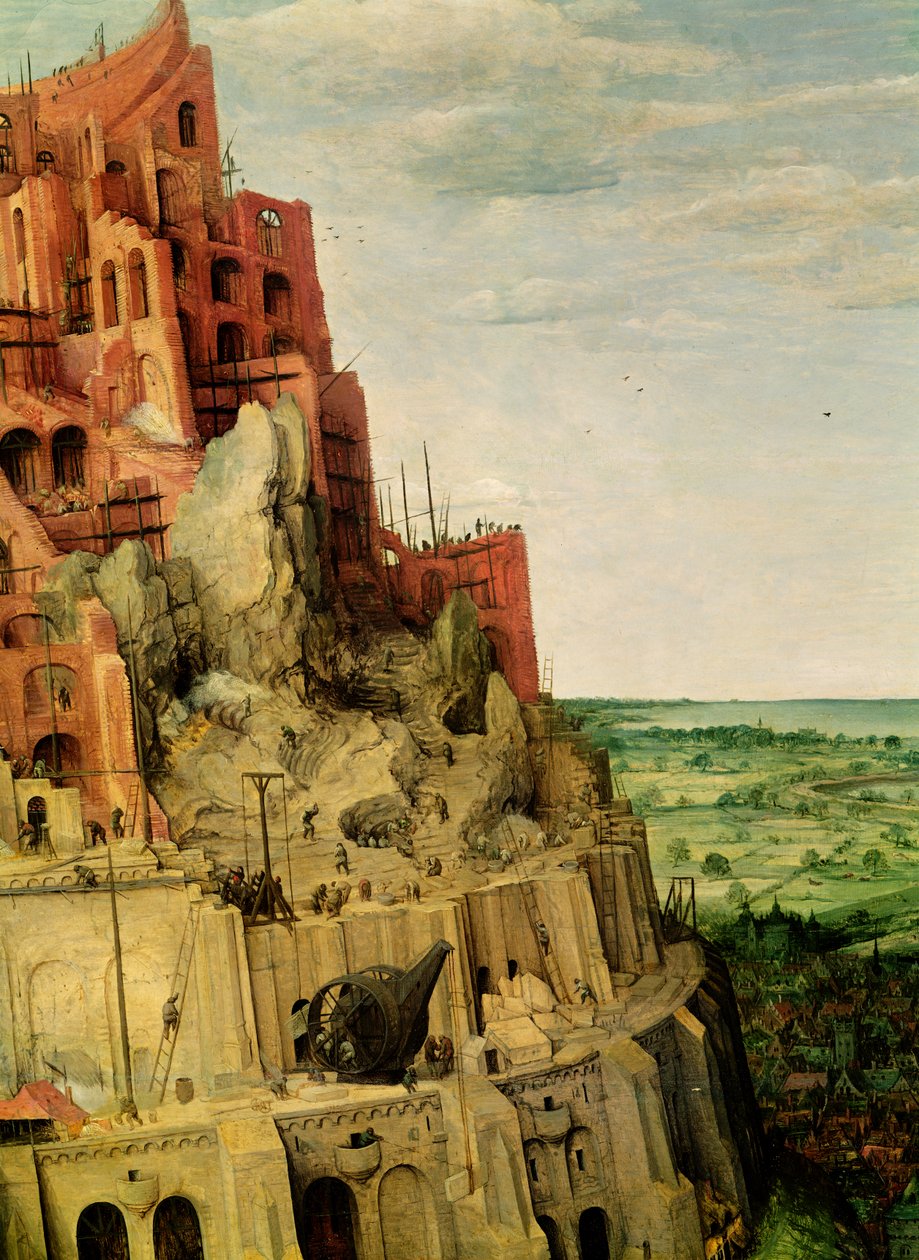 A Torre de Babel (detalhe de 345) de Pieter Bruegel the Elder