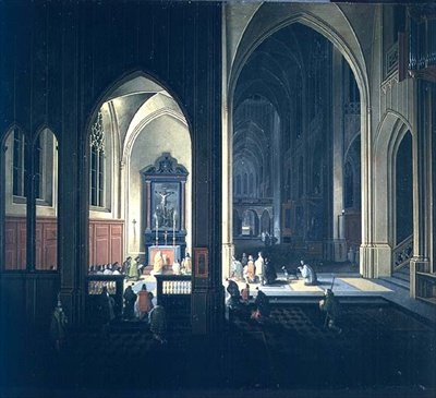 Interior de uma igreja gótica de Pieter the Elder Neeffs