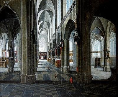 Interior de uma catedral de Pieter the Elder Neefs