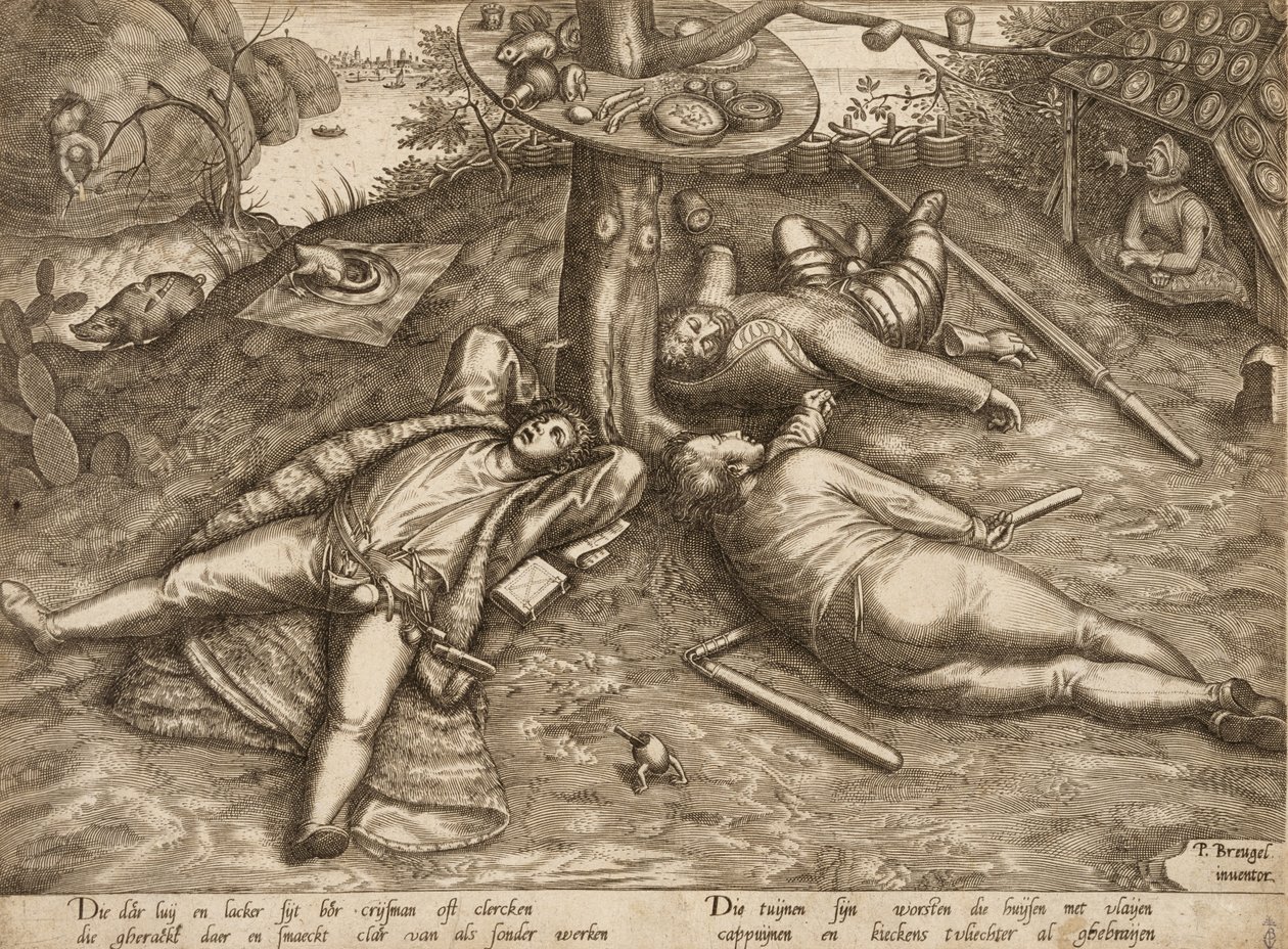 A terra da abundância de Pieter the Elder after Bruegel