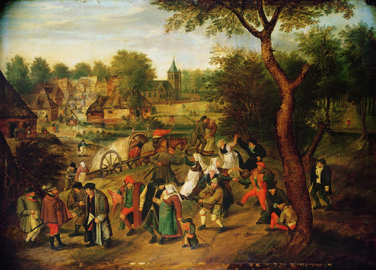 Uma cena nos arredores de uma aldeia de Pieter Brueghel the Younger