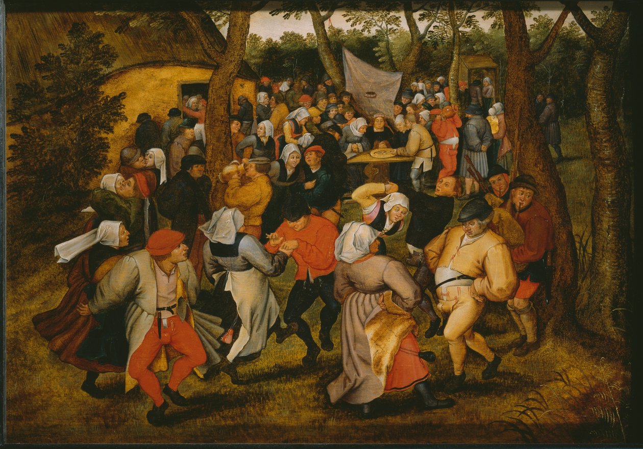 Dança de casamento ao ar livre, 1610 (ver também 346632) de Pieter Brueghel the Younger