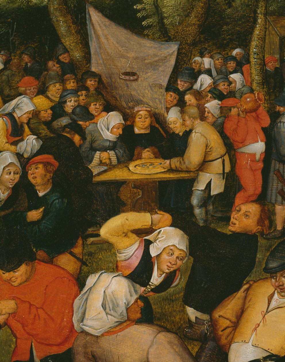 Dança de casamento ao ar livre, 1610 (detalhe) (ver também 346631) de Pieter Brueghel the Younger