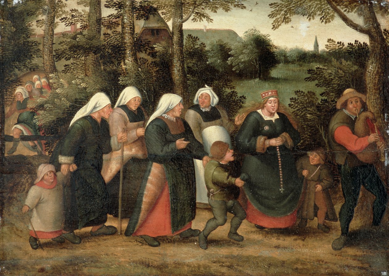A Procissão da Noiva (veja 198004) de Pieter Brueghel the Younger