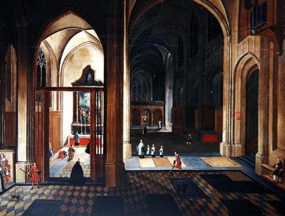 Interior de uma catedral de Pieter the Younger Neefs