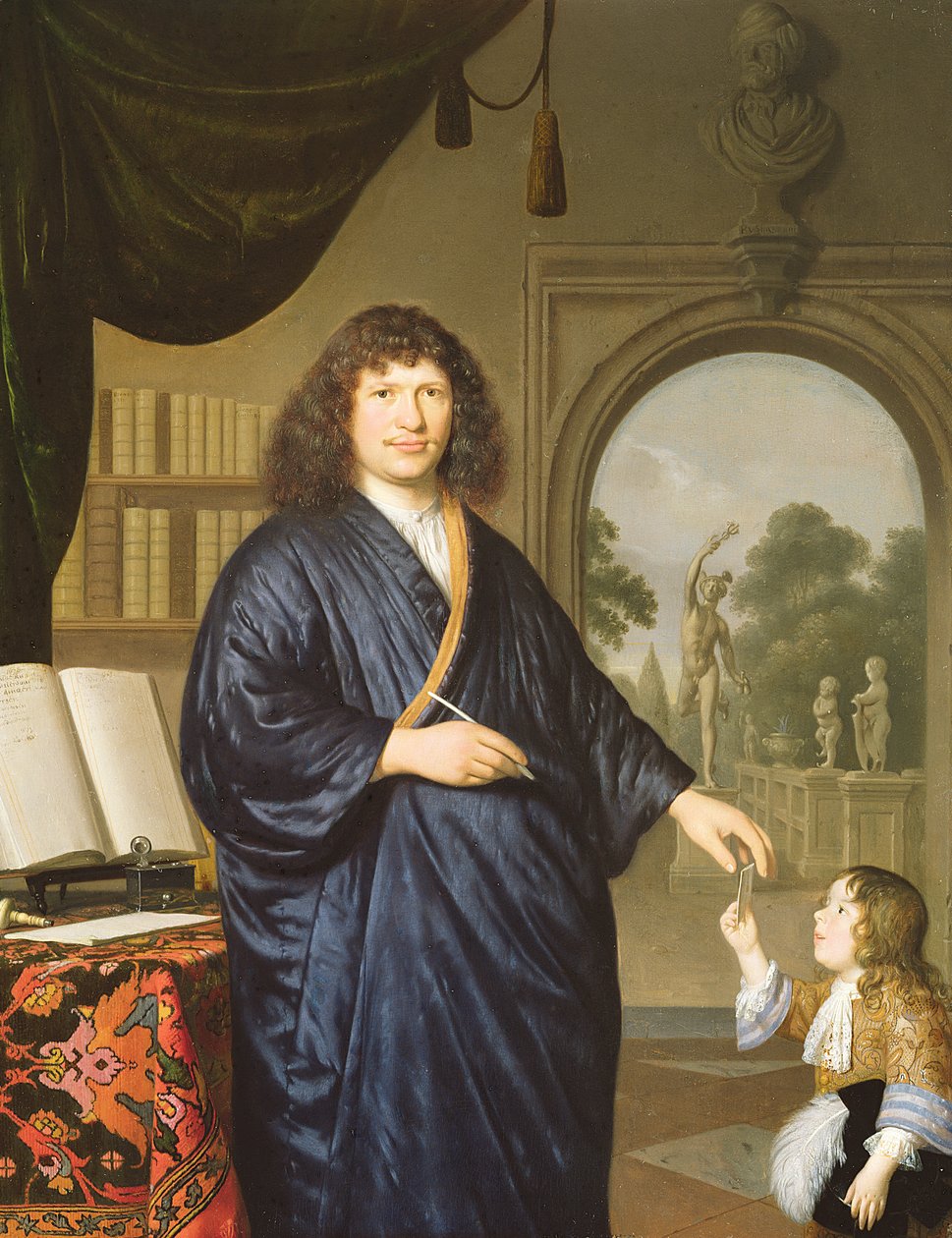 Um retrato de um cavalheiro, 1678 de Pieter Cornelisz van Slingelandt