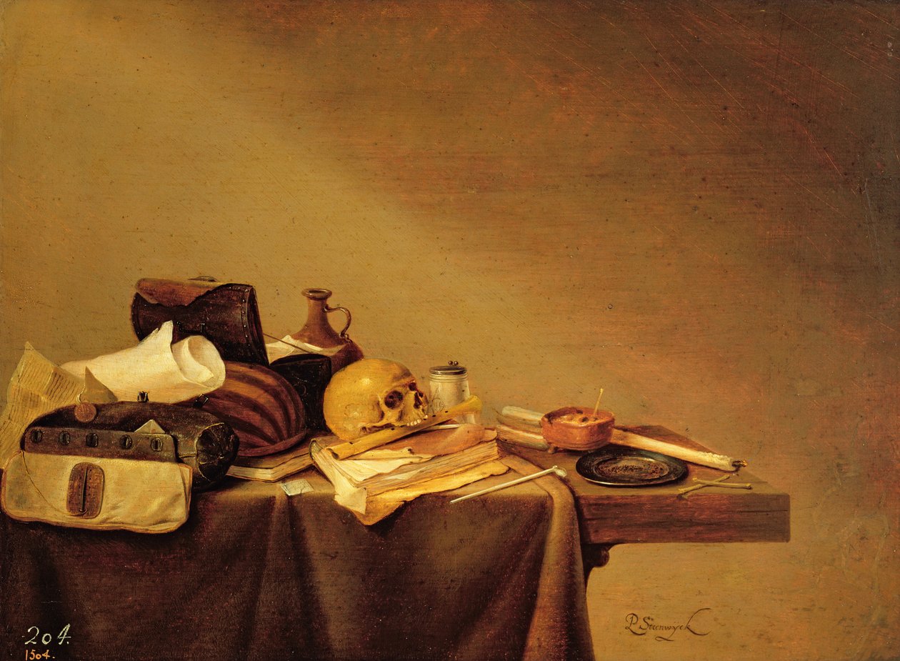 Vanitas ou, emblema da morte de Pieter van Steenwyck