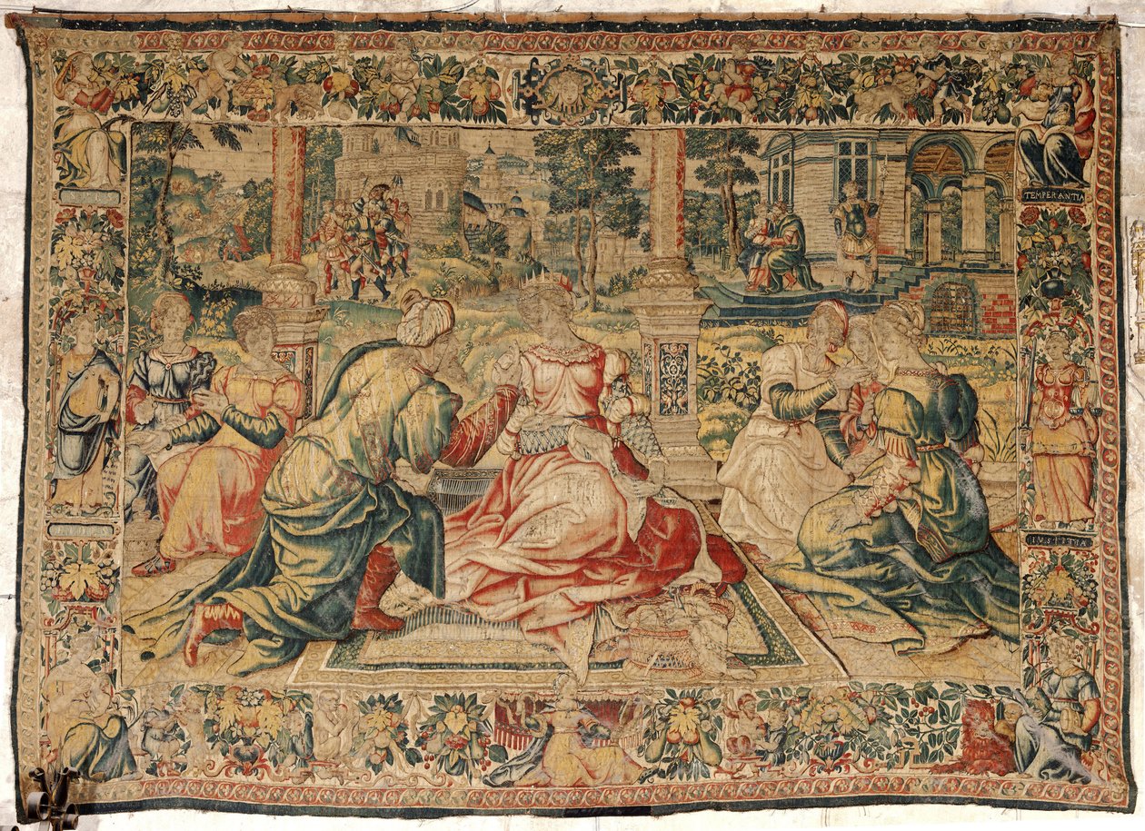 Marco António e Cleópatra Tapeçaria de Pieter (attr. to) Coecke van Aelst