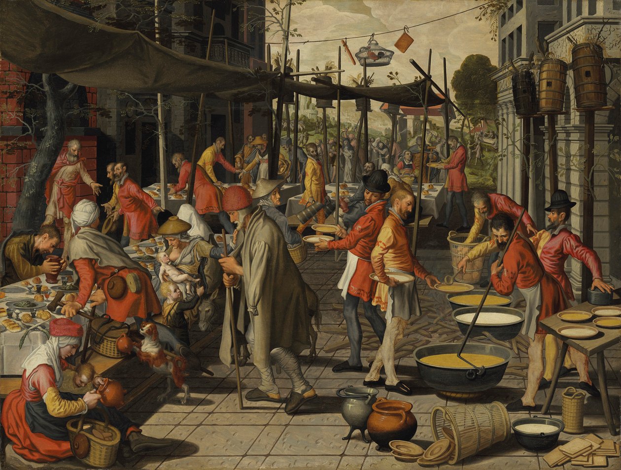 A Parábola do Banquete de Casamento. de Pieter Aertsen