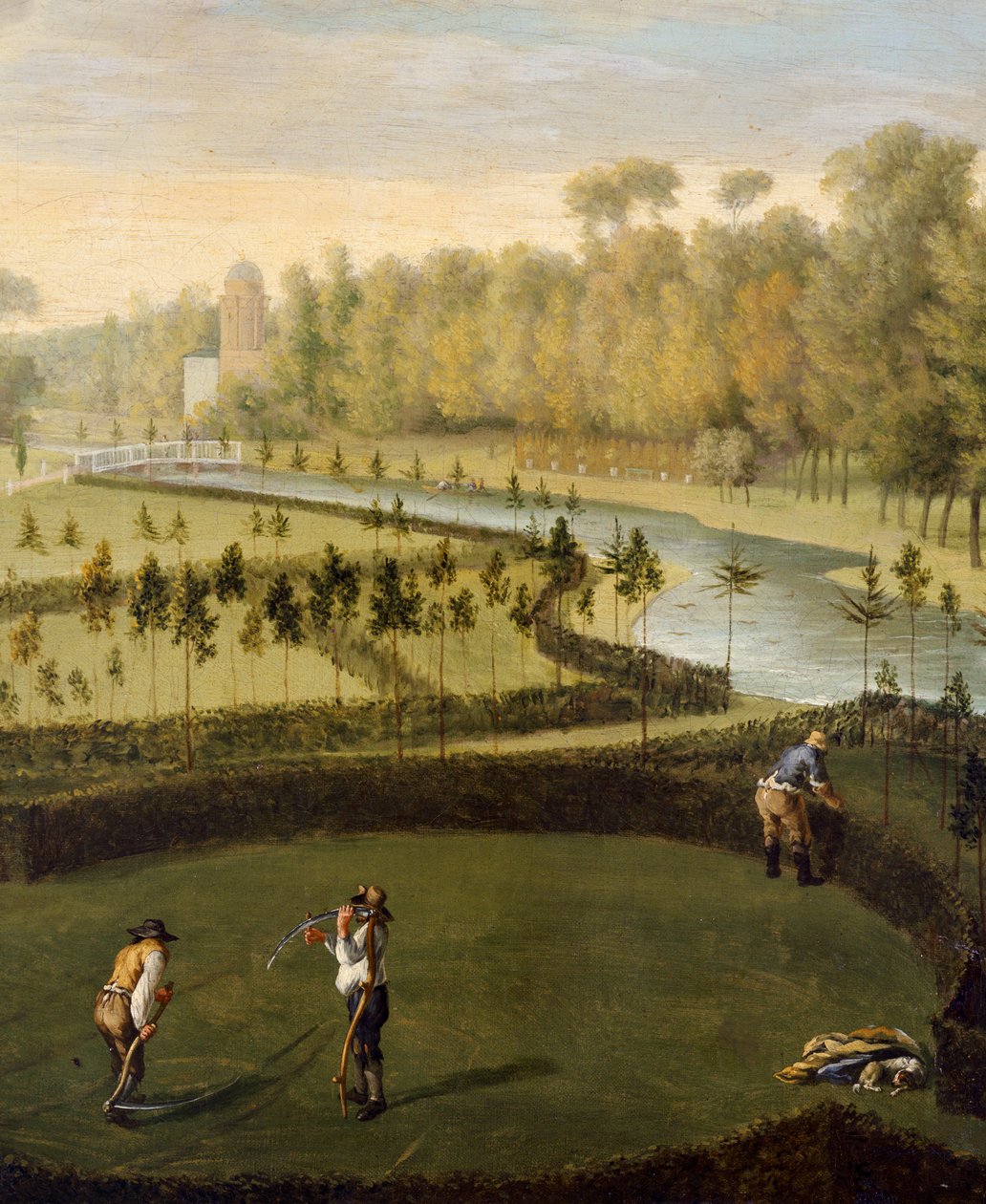 The Gardens at Chiswick House from the West (detalhe de 369420) (óleo sobre painel) de Pieter Andreas Rysbrack