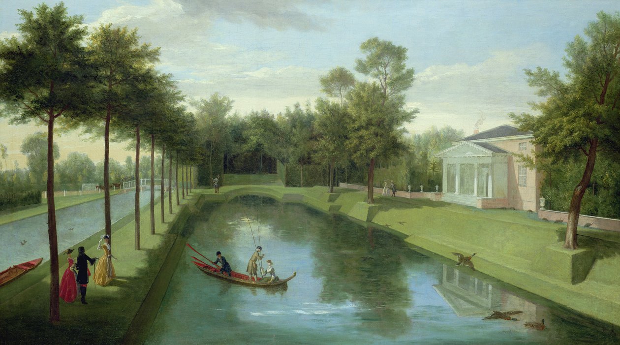 Os Jardins da Água da Casa Chiswick (ver também 176474) de Pieter Andreas Rysbrack